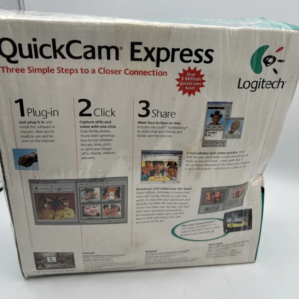LOGITECH QUICKCAM‎ EXPRESS USB CORD NEW 2 Pack 2000
